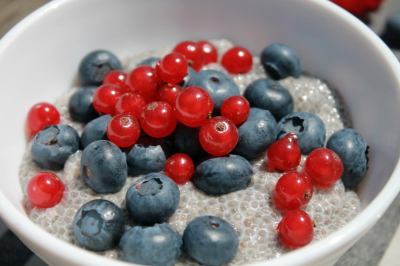 Chia puding közeli